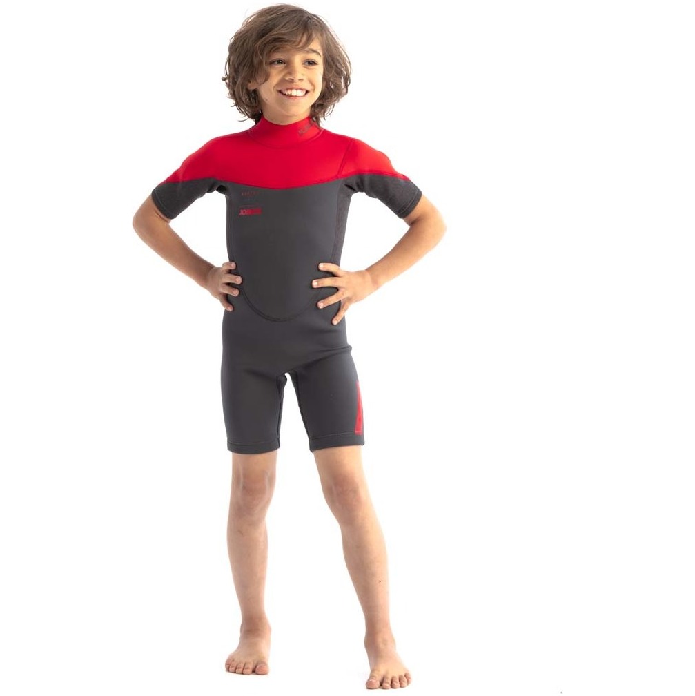 2026 Jobe Junior Boston 2mm Back Zip Shorty Wetsuit 3036210 - Red